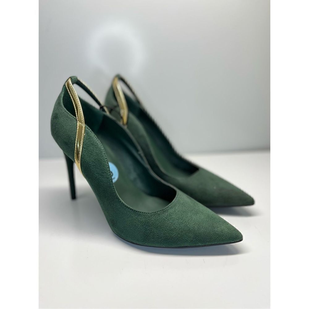Marc Fisher Women’s Garlene Vegan Suede Pumps Heels size 6M Olive Green (H7)
